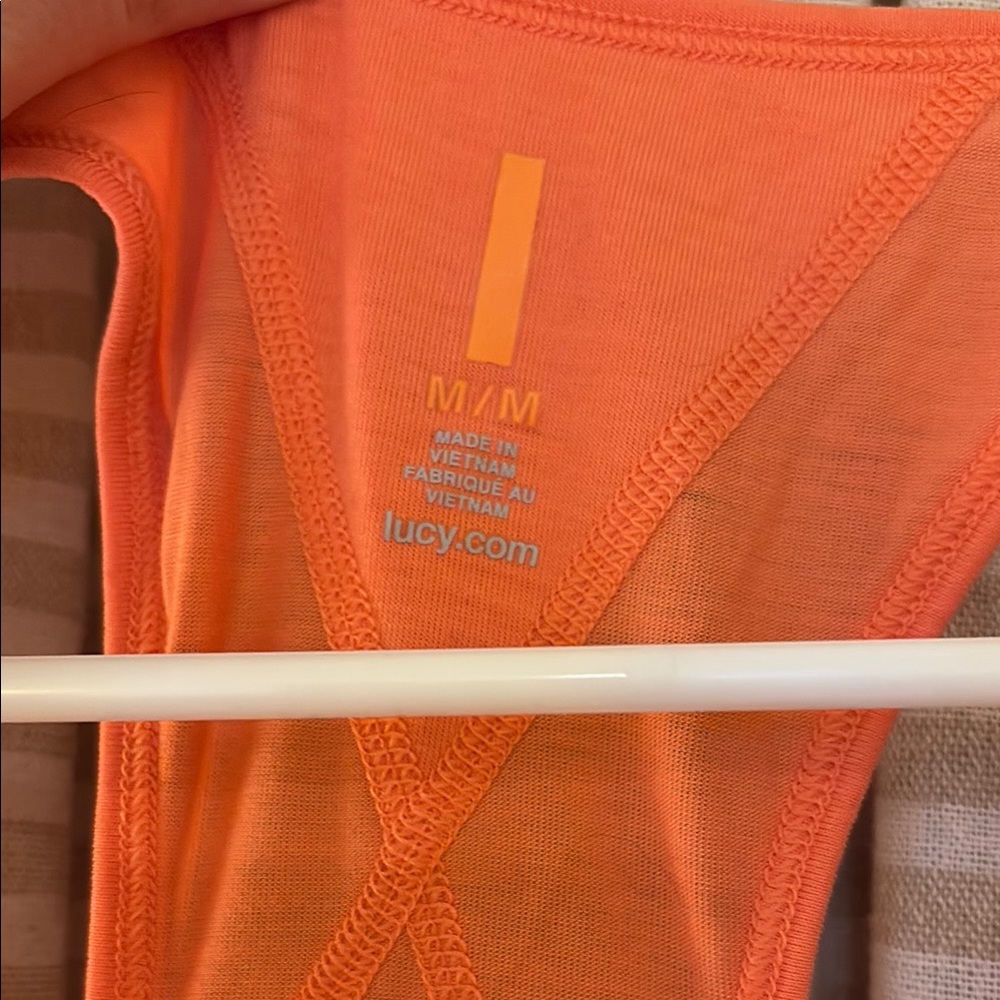 Lucy M Orange Racerback Tank Top - Picture 2 of 5